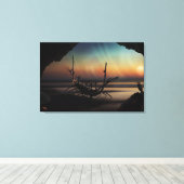 Viking Ship Canvas Afdruk (Insitu (Houten vloer))