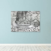 Viking Ship Canvas Afdruk (Insitu (Houten vloer))