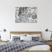 Viking Ship Canvas Afdruk (Insitu (Slaapkamer))