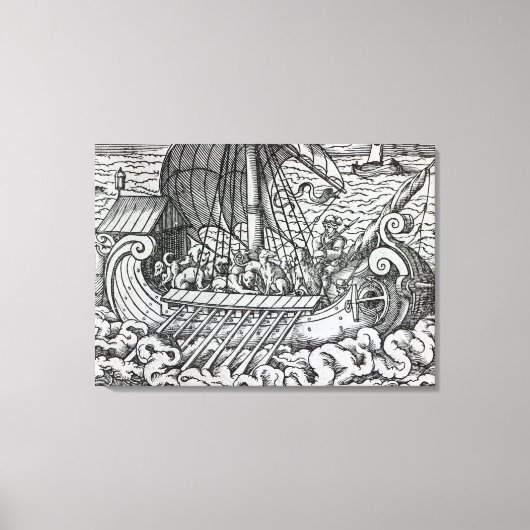 Viking Ship Canvas Afdruk (Voorkant)
