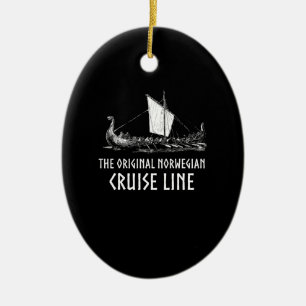 Viking Ship Cruise Line Odin en Valhalla Keramisch Ornament