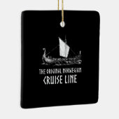 Viking Ship Cruise Line Odin en Valhalla Keramisch Ornament (Rechts)