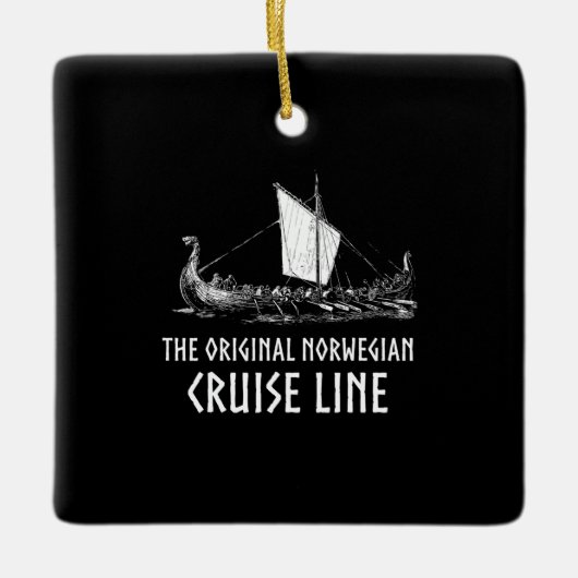 Viking Ship Cruise Line Odin en Valhalla Keramisch Ornament (Voorkant)