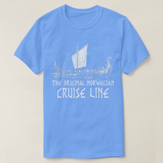 Viking Ship Cruise Line Odin en Valhalla Mannen Wo T-shirt (Design voorkant)