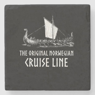 Viking Ship Cruise Line Odin en Valhalla Stenen Onderzetter