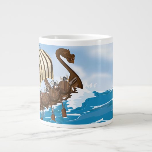 Viking Ship Grote Koffiekop (Voorkant)