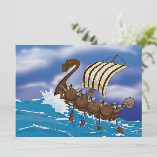 Viking Ship Kaart (Staand voorkant)