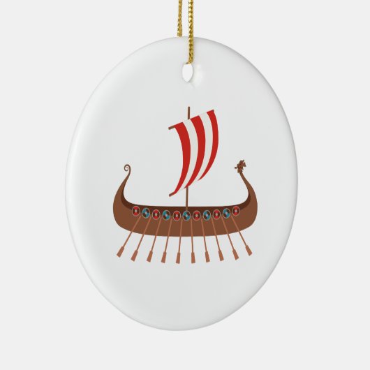 Viking Ship Keramisch Ornament (Rechts)