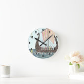 VIKING SHIP-klok Ronde Klok (Huis)