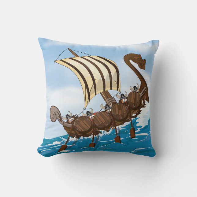 Viking Ship Kussen (Voorkant)