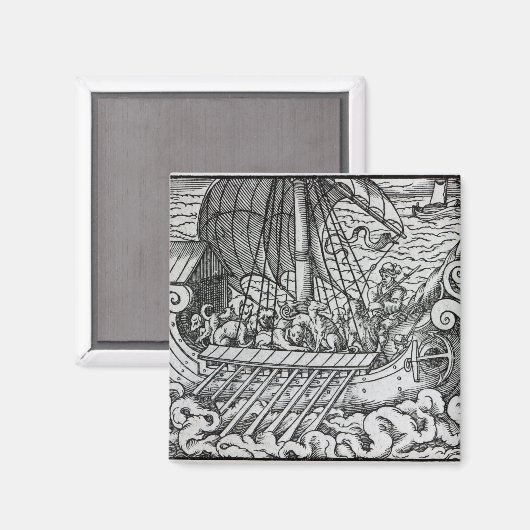 Viking Ship Magneet (Voorkant / Achterkant)