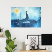 Viking Ship Poster (Thuiskantoor)