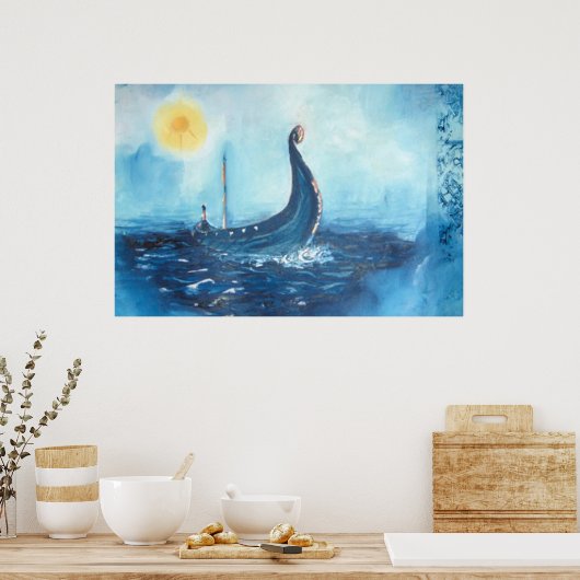 Viking Ship Poster (Keuken)