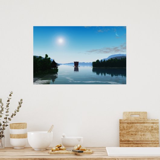 Viking Ship Poster (Keuken)