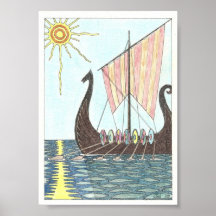 VIKING SHIP print (5"x7")