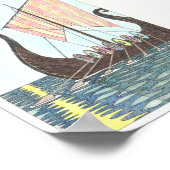 VIKING SHIP  print (5"x7") (Hoek)