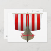 Viking Ship Sailing Thunder_Cove Briefkaart (Voorkant / Achterkant)