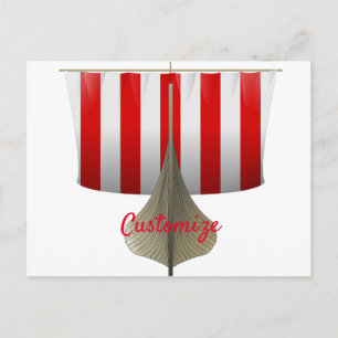 Viking Ship Sailing Thunder_Cove Briefkaart