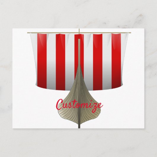 Viking Ship Sailing Thunder_Cove Briefkaart (Voorkant)