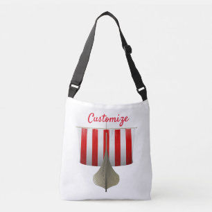 Viking Ship Sailing Thunder_Cove Crossbody Tas