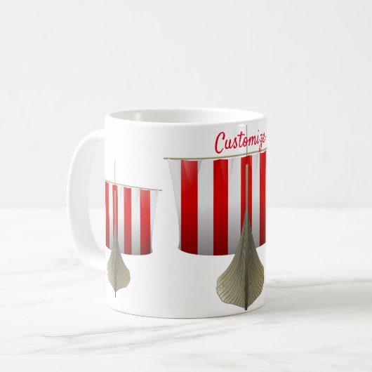 Viking Ship Sailing Thunder_Cove Koffiemok (Voorkant links)