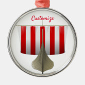 Viking Ship Sailing Thunder_Cove Metalen Ornament (Voorkant)