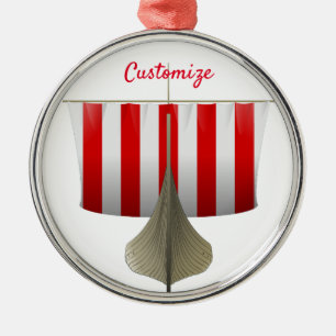 Viking Ship Sailing Thunder_Cove Metalen Ornament