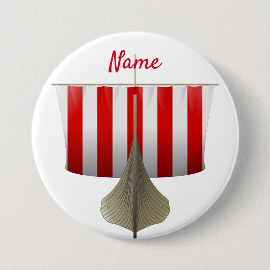 Viking Ship Sailing Thunder_Cove Ronde Button 7,6 Cm (Voorkant)