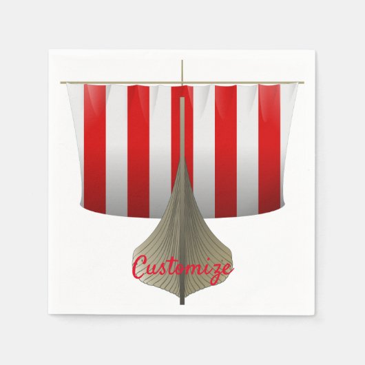 Viking Ship Sailing Thunder_Cove Servet (Voorkant)