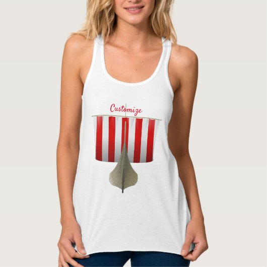 Viking Ship Sailing Thunder_Cove Tanktop (Voorkant)