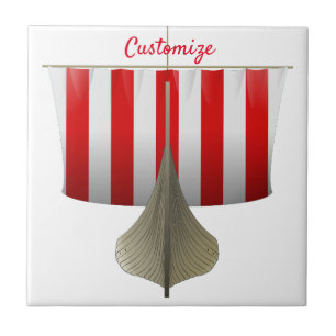 Viking Ship Sailing Thunder_Cove Tegeltje