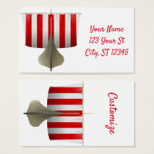 Viking Ship Sailing Thunder_Cove Visitekaartje (Voorkant /achterkant)