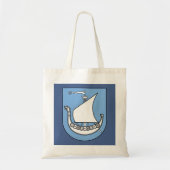 Viking Ship Scandinavian Tote Bag (Voorkant)
