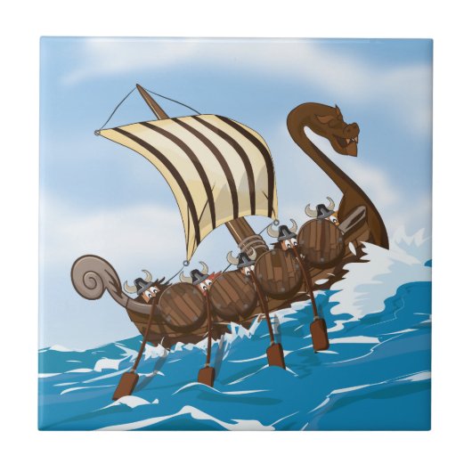 Viking Ship Tegeltje (Voorkant)