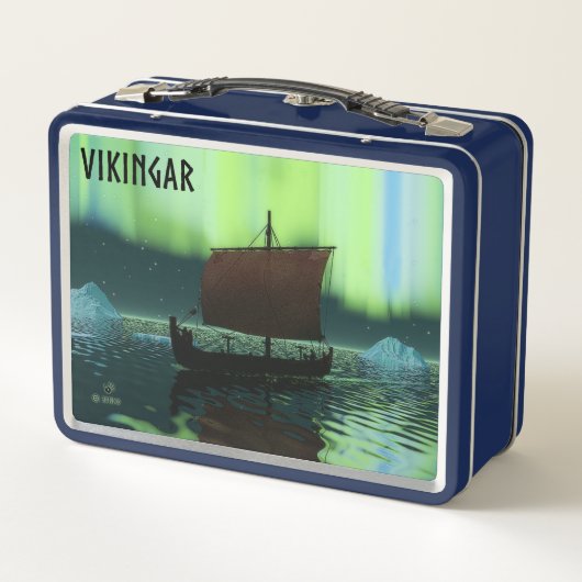 Viking Ship under Northern Lights (Achterkant)