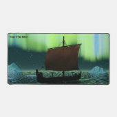 Viking Ship under Northern Lights Bureaumat (Voorkant)