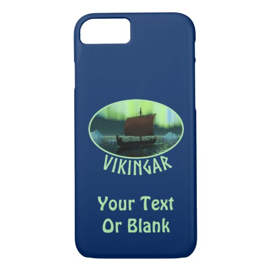 Viking Ship under Northern Lights Case-Mate iPhone Case (Achterkant)