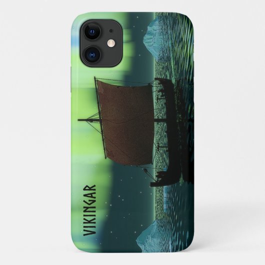 Viking Ship under Northern Lights Case-Mate iPhone Case (Achterkant)