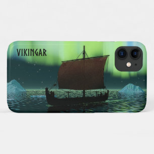 Viking Ship under Northern Lights Case-Mate iPhone Case