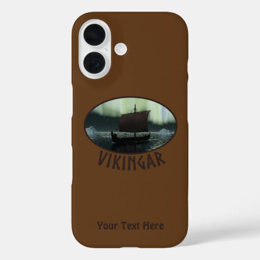 Viking Ship under Northern Lights Case-Mate iPhone Case (Achterkant)