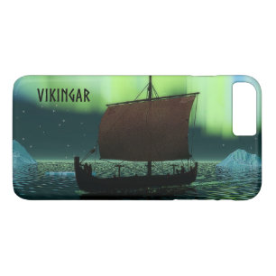 Viking Ship under Northern Lights iPhone 8/7 Plus Hoesje