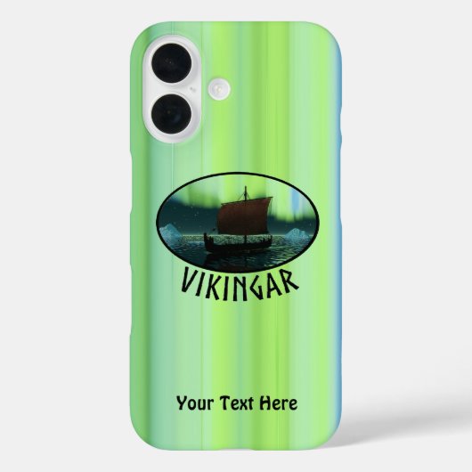 Viking Ship under Northern Lights Case-Mate iPhone Case (Achterkant)