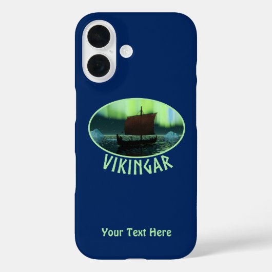 Viking Ship under Northern Lights Case-Mate iPhone Case (Achterkant)