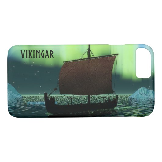 Viking Ship under Northern Lights Case-Mate iPhone Case (Achterkant (Horizontaal))