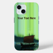 Viking Ship under Northern Lights Case-Mate iPhone Case (Achterkant)