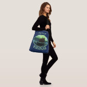 Viking Ship under Northern Lights Crossbody Tas (Op model)