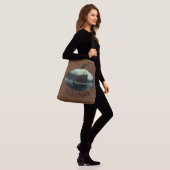 Viking Ship under Northern Lights Crossbody Tas (Op model)