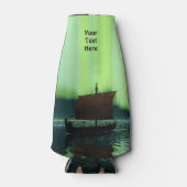 Viking Ship under Northern Lights Flesjeskoeler (Voorkant)