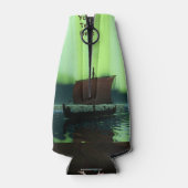 Viking Ship under Northern Lights Flesjeskoeler (Achterkant)