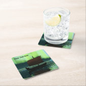 Viking Ship under Northern Lights Kartonnen Onderzetters (Insitu)